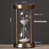 15/30/60Minutes Retro Metal Hourglass Timekeeper Timer Living Room Office Desk Decoration Ornament Alarm Sandglass Gifts
