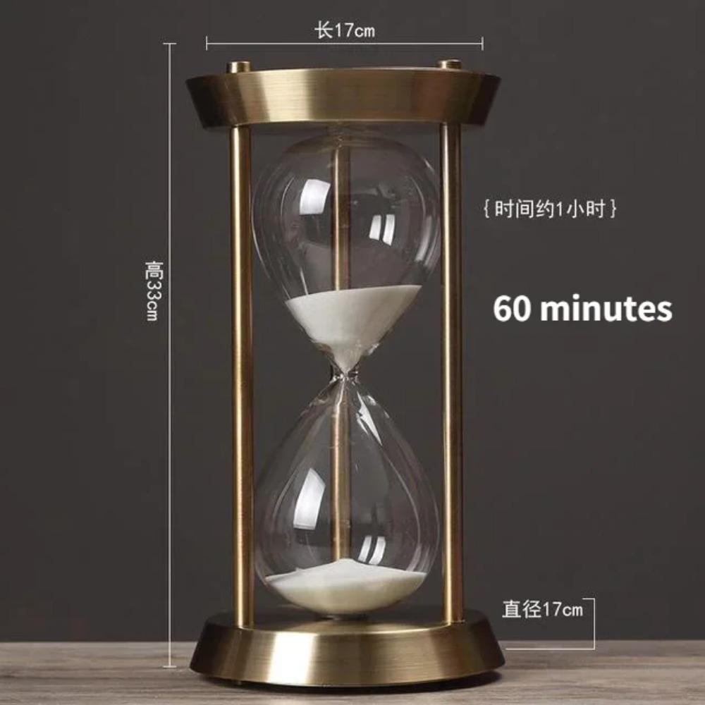 15/30/60Minutes Retro Metal Hourglass Timekeeper Timer Living Room Office Desk Decoration Ornament Alarm Sandglass Gifts
