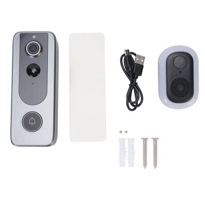 Caméra Sonnette Vidéo Intelligente Sans Fil 1080P Sonnette Vidéo 2.4G WiFi Détection de Mouvement PIR 4000mAh