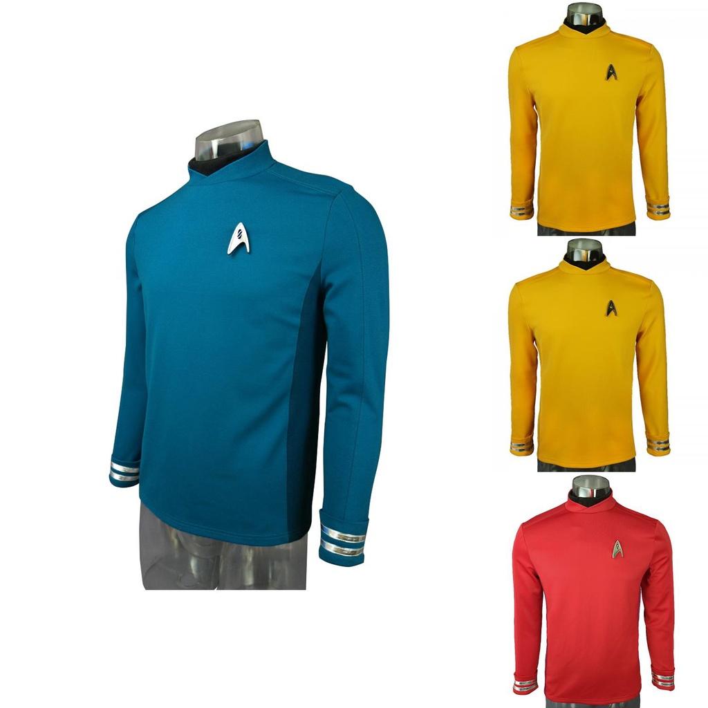 Star Trek Beyond Shirt Spock Cosplay Costume Top With Colorful Badge Design