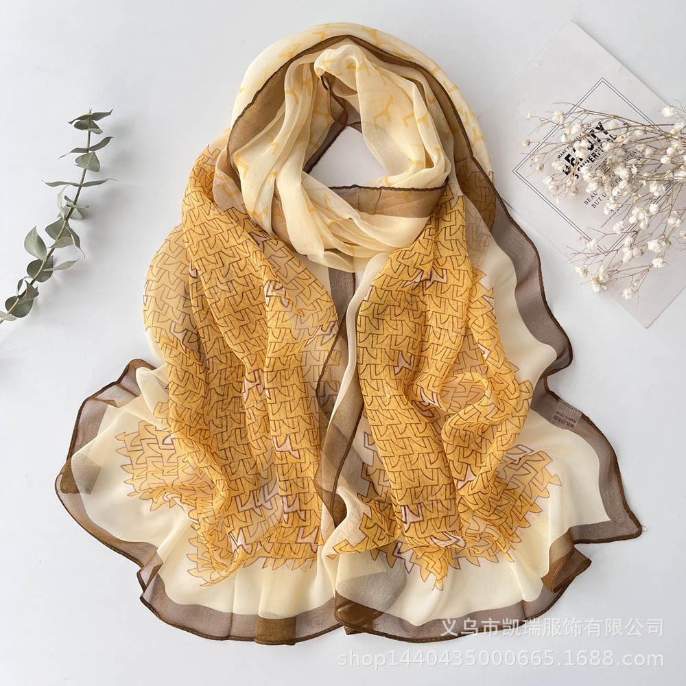 Lotus Sunscreen Zijden Sjaal Seaside Strand Sjaal Lange Vrouwen Zijden Sjaal Lotus Pond Moonlight Dunne Zijden Sjaal Sjaal 160 beige