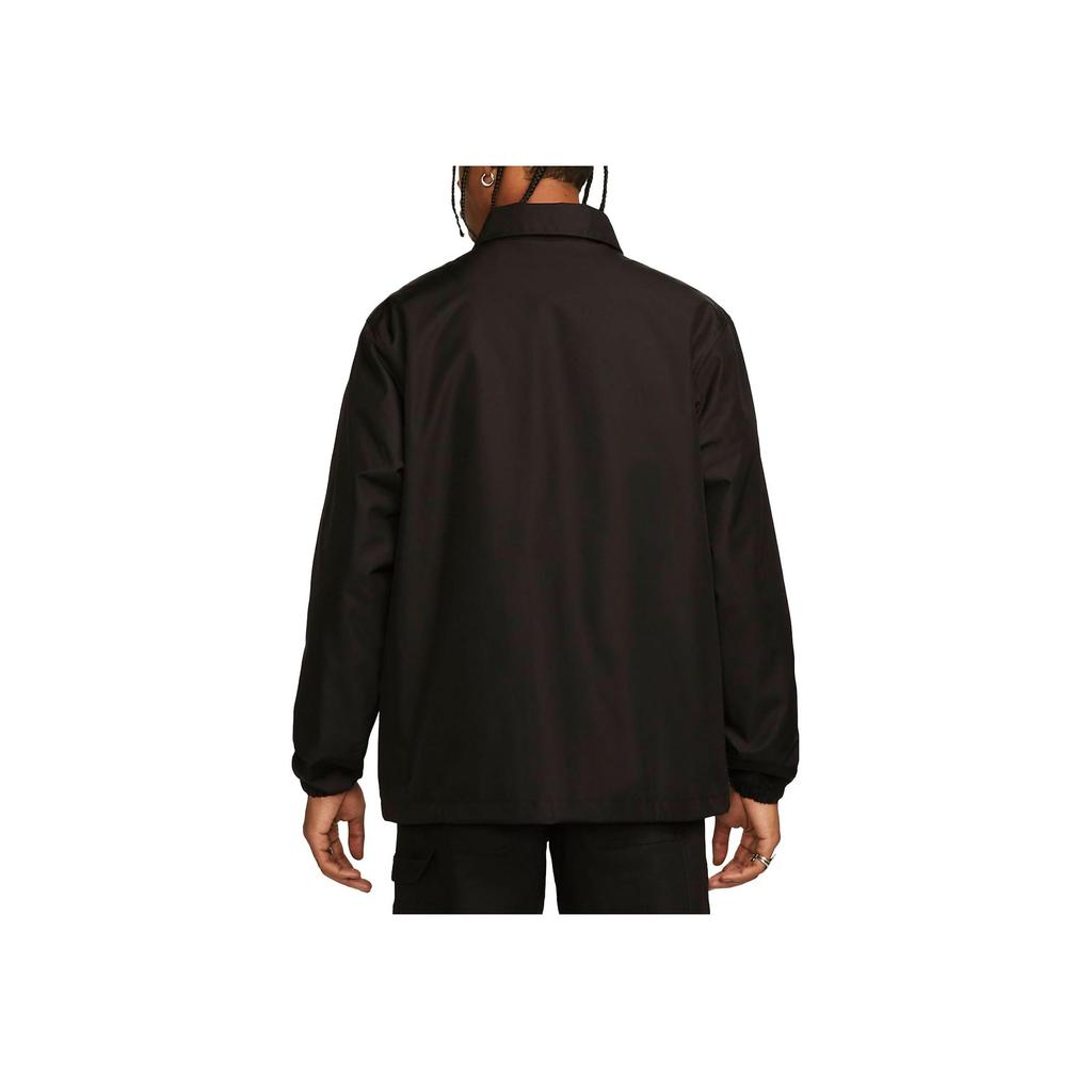 Nike Chaqueta Coach Auténtica de Color Sólido con Forro para Hombre Ropa Exterior Negro FD7844-010