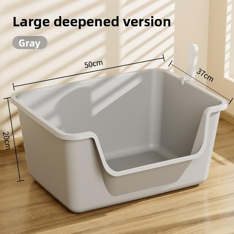 

Котовий туалет дуже великий напівзакритий Котовий туалет дуже великий Захищений від бризок Величезний туалет для мейн-куна Товари для тварин send oversized cat litter shovel