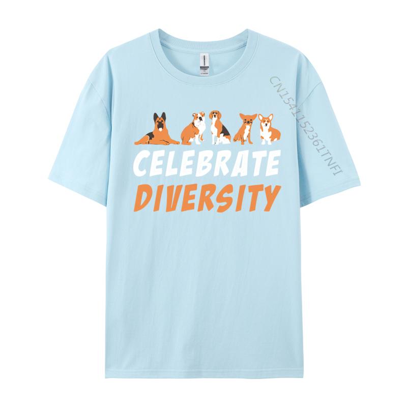 Clothing Tops Shirts Celebrate Diversity Shepard Bulldog Fitted Group Cotton Youth Top Tshirts Wholesale Tshirts 100 Pcs