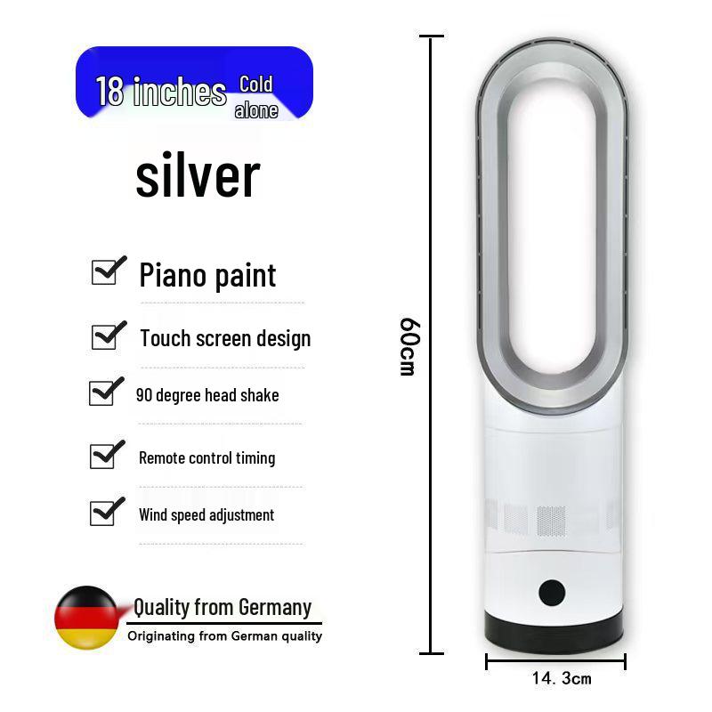 Bladeless Smart Standing Fan – Silent Air Circulation Electric Floor Fan for Home