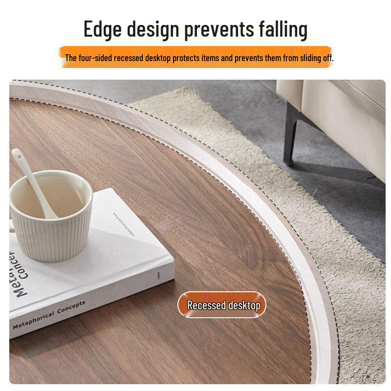 Modern Nordic Round Folding Coffee Table for Living Room or Small Apartment