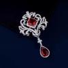 Crystal Hollowed-out Retro Court-style Brooch, Women's High-end Luxurious and Elegant Coat Brooch