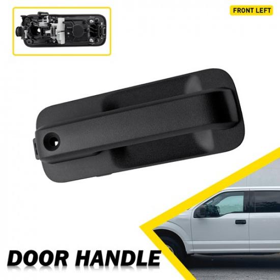 Smooth Black Left Driver Side 1X Door Handle for 2015- Ford F-150 XLT Front