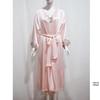 Women's Embroidered Silk Robe & Nightgown Set: Long Camisole, Multi-piece Mulberry Silk Sleepwear