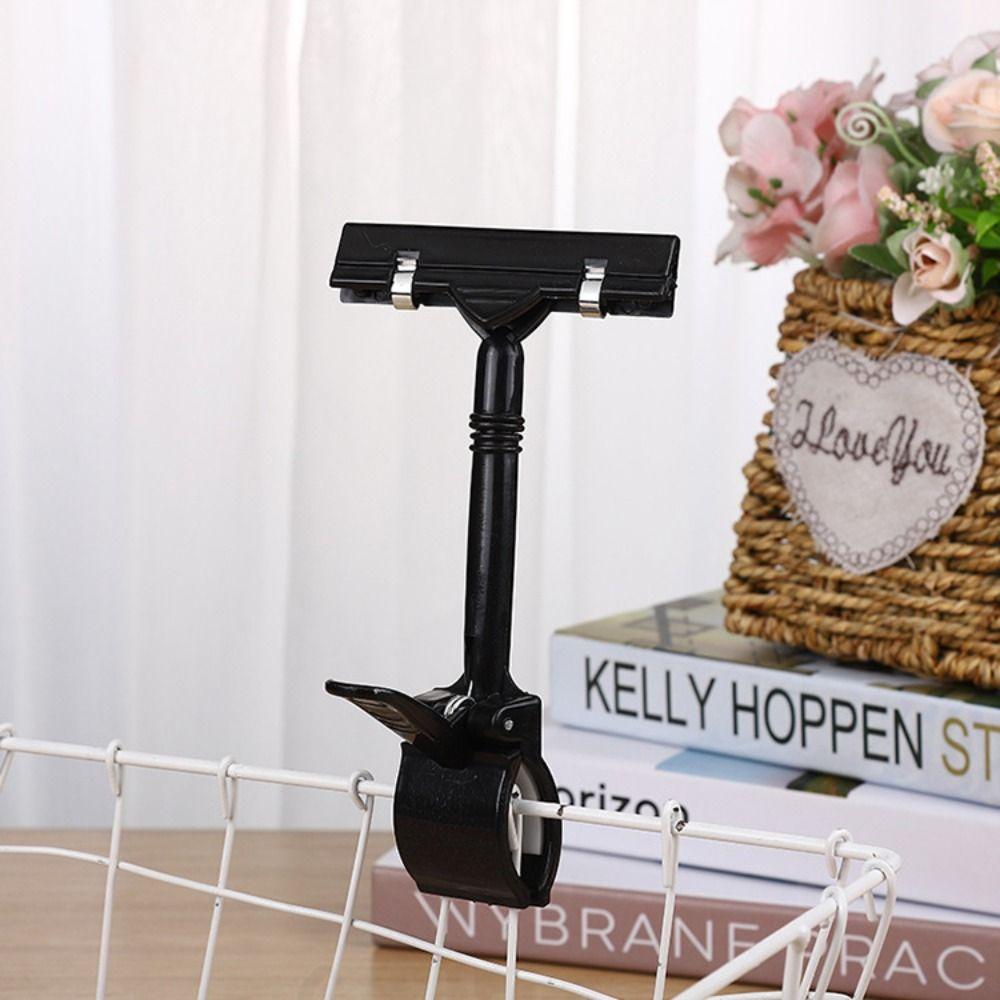 Colorful Price Tag Clip Holder Adjustable Product Label Rack Desktop Message Holder  School Office