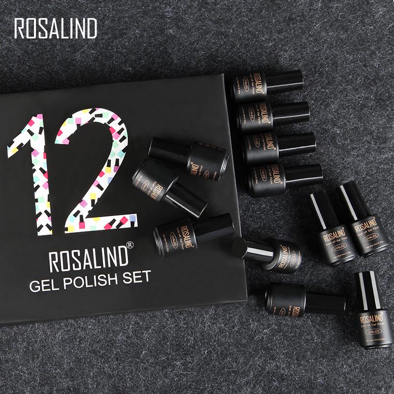 

ROSALIND 7 мл гель для ногтей Замочите УФ Гель польский ногти Искусства 12 ПК набор
