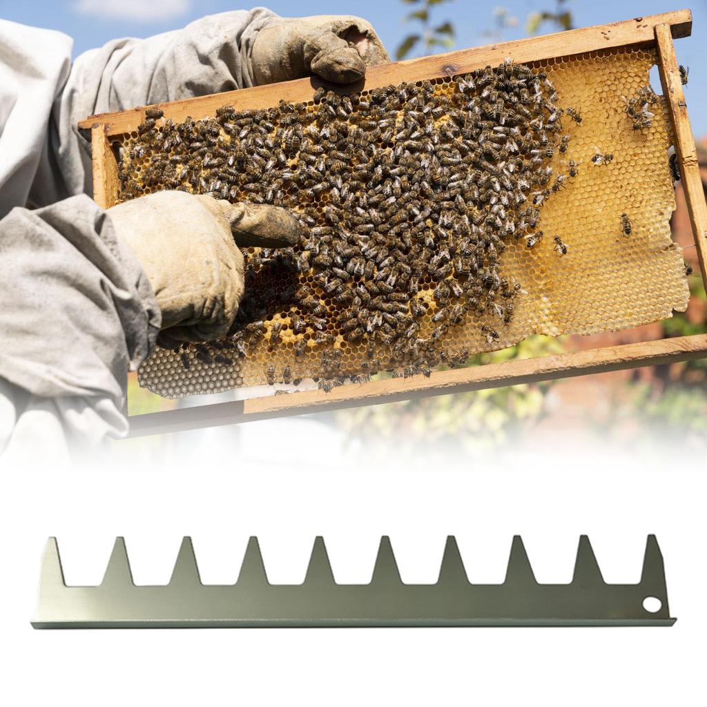 2x Stainless Beekeeping 9 Frame Spacing Accuracy Tool Ergonomic Design Suitable for Efficient Multiple Frame Measurement