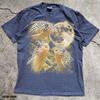 Spotted Pleco Fish Full Moon Graphic Tee, Grunge Aquarium Lover Shirt
