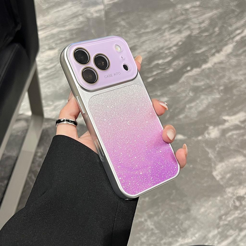 Applicable To iphone11ProMax Mobile Phone Case 11 Gradual Change Glitter Large Window 11 Japan and Korea 11 Anti-drop Protective Case 11
