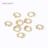 18K Gold Plated Brass End Bead Tip,End Caps For Jewelry,DIY Pearl Bracelet Necklace Jewelry Making Supplies