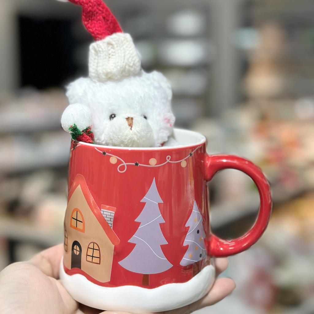 2024 Tasse en Céramique de Noël Mignonne Tasse Cadeau de Noël Tasse à Eau Domestique Tasse de Bureau avec Couvercle