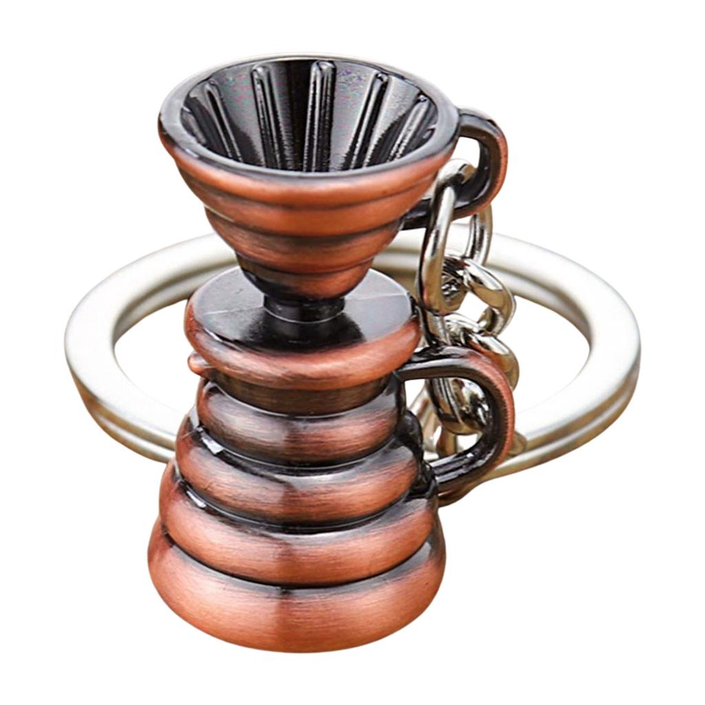 Kultura Kawy Symboliczny Brelok Portafilter Akcesorium do Ekspresu do Espresso Zawieszka do Torby Metalowa Tekstura Nadaje się na Prezent