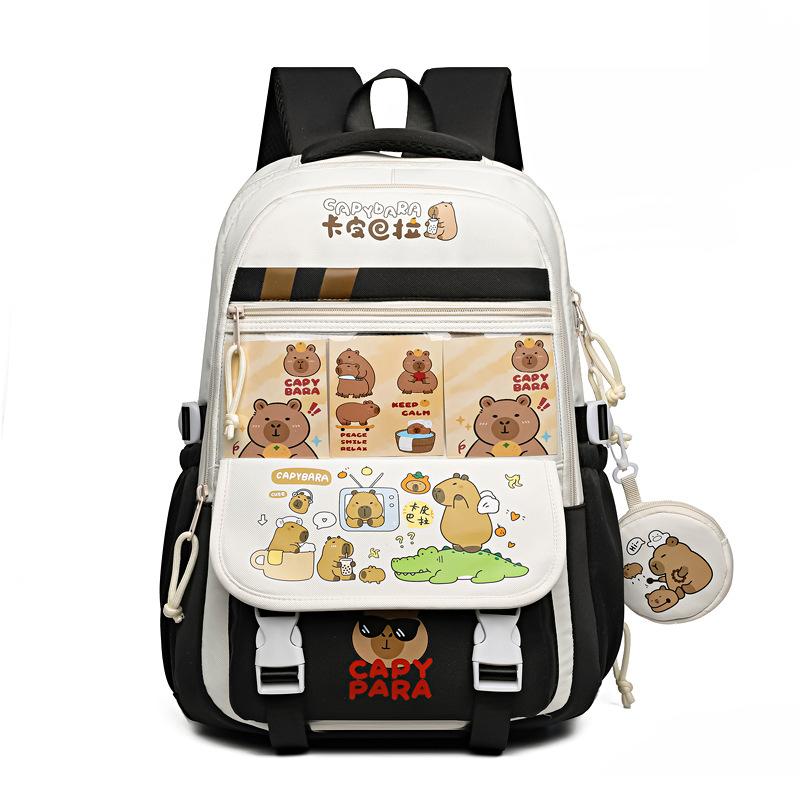 New schoolbag cute cartoon primary and secondary school students backpack large capacity load reduction casual backpack