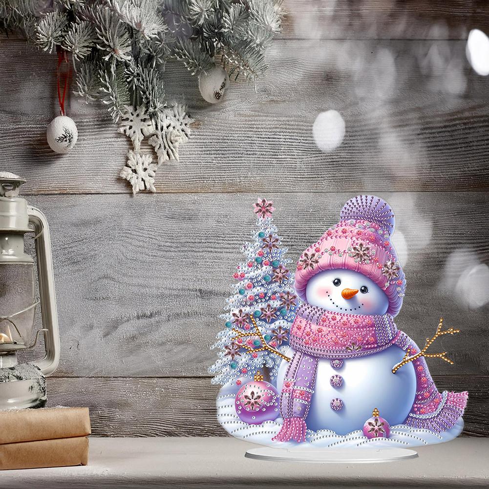 Acrylic Special Shape Christmas Santa Claus Diamond Painting Tabletop Ornaments Kit Desktop Diamond Art Kits Bedroom Table Decor