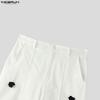 INCERUN Summer Men Zip-up Waist Flowers Casual Loose Shorts Half Pants