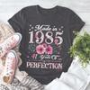 Hergestellt 1985 41 Jahre Perfektion Blumig 41. Geburtstag Damen T-Shirt Geschenk