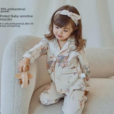 Conjunto de Pijama de Algodón para Niños y Niñas - Ligero, Ropa de Casa de Otoño