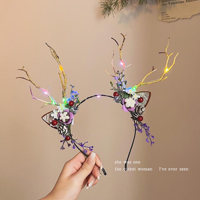 Women's Christmas Headband Plush Hat Hair Accessories for Photos