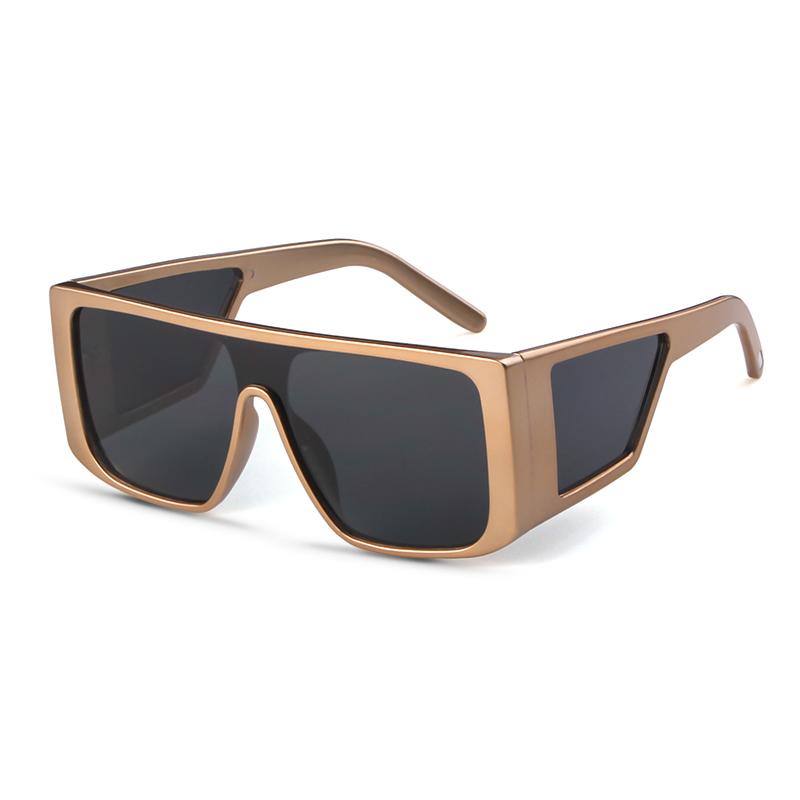 STORY Fashion Wide Legged Shield Sunglasses Women Men Luxury Designer Futurist Flat Top Leopard Square S6938G
