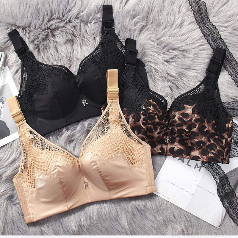 Sexy Large Breasts Show Small Full-cup Thin Section of The Bra Polymerization Without Steel Ring Top Support Underwear Female Bra