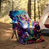 1PC Custom Name Rainbow Unicorn Fantasy outdooor Flannel blankets Patterns Throw Blanket All-Season Soft Gift for Couch, Bed, Camping gifts