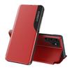 Eco Leather View Case Case for Samsung Galaxy S25 Ultra with Flap and Stand - Red