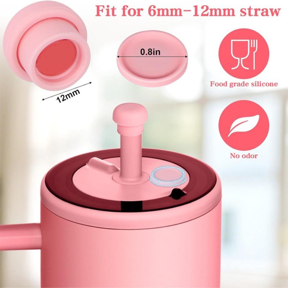 Portable Magnetic Suction Straw Cap Drinking Dust Plugs Tips Cover Reusable Silicone Straw Caps Water Bottle Accessories