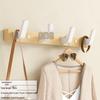 No-Drill Walnut Hook for Entrance or Hallway - Wall-Mounted Clothes & Hat Rack