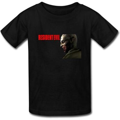 Individuelles Herren Resident Evil T-Shirt Druck Baumwolle Kurzarm-T-Shirt US XXXL Schwarz
