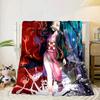Anime Samurai Warrior's Journey Blanket Flannel Blanket for bed, sofa, Camping, Hiking, Picnic Essentials, gift for family Fan gifts