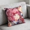DDLC Anime Girl NNatsuki Pillow Case Plush Pillow Cases Home Decoration Pillow Cover for Sofa Bed Chair Living Room