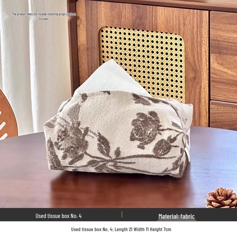 French Vintage Fabric Tissue Box