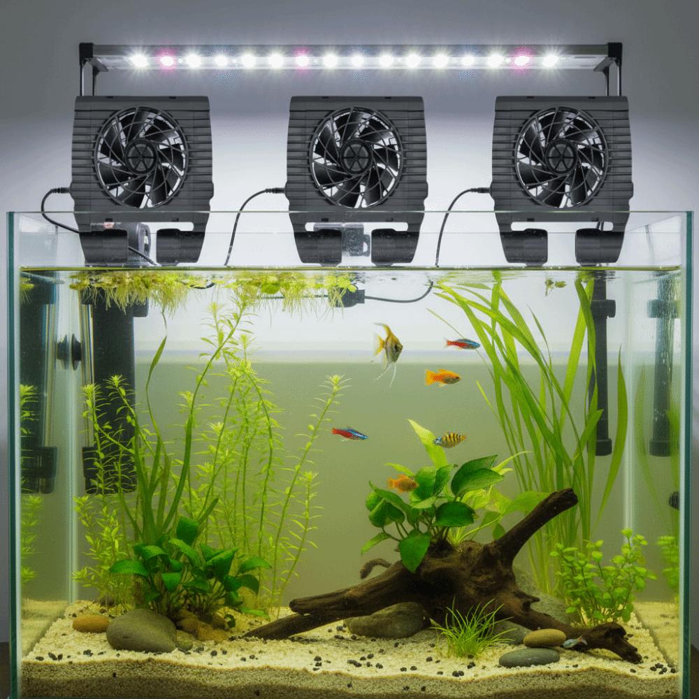 Adjustable Wind Speed Fish Tank Cooler Mute Operation Aquarium Chiller Fan Aquarium Farming