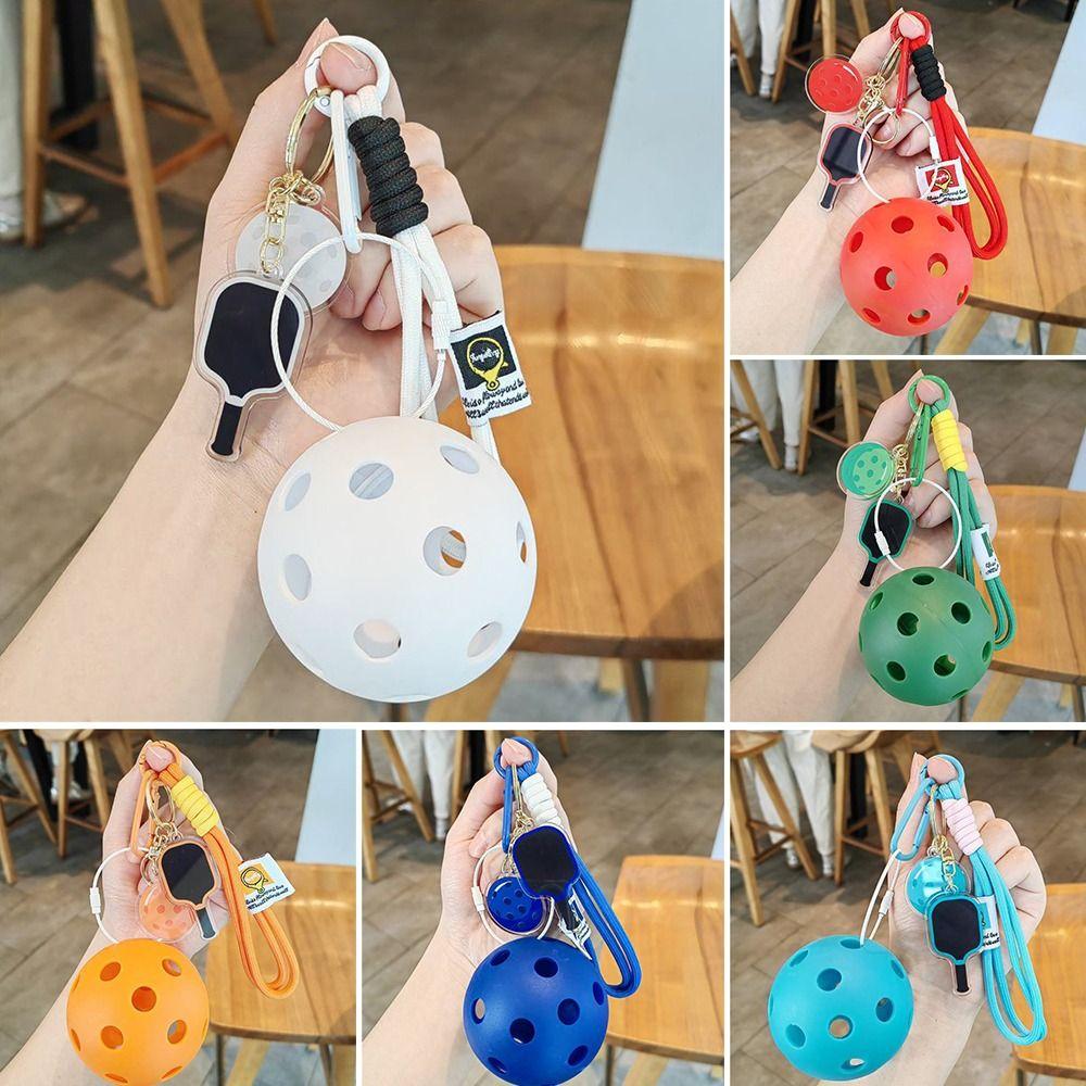 Detachable Pickleball Racket Pendant Acrylic Fitness Series Pendant  Bag Accessories