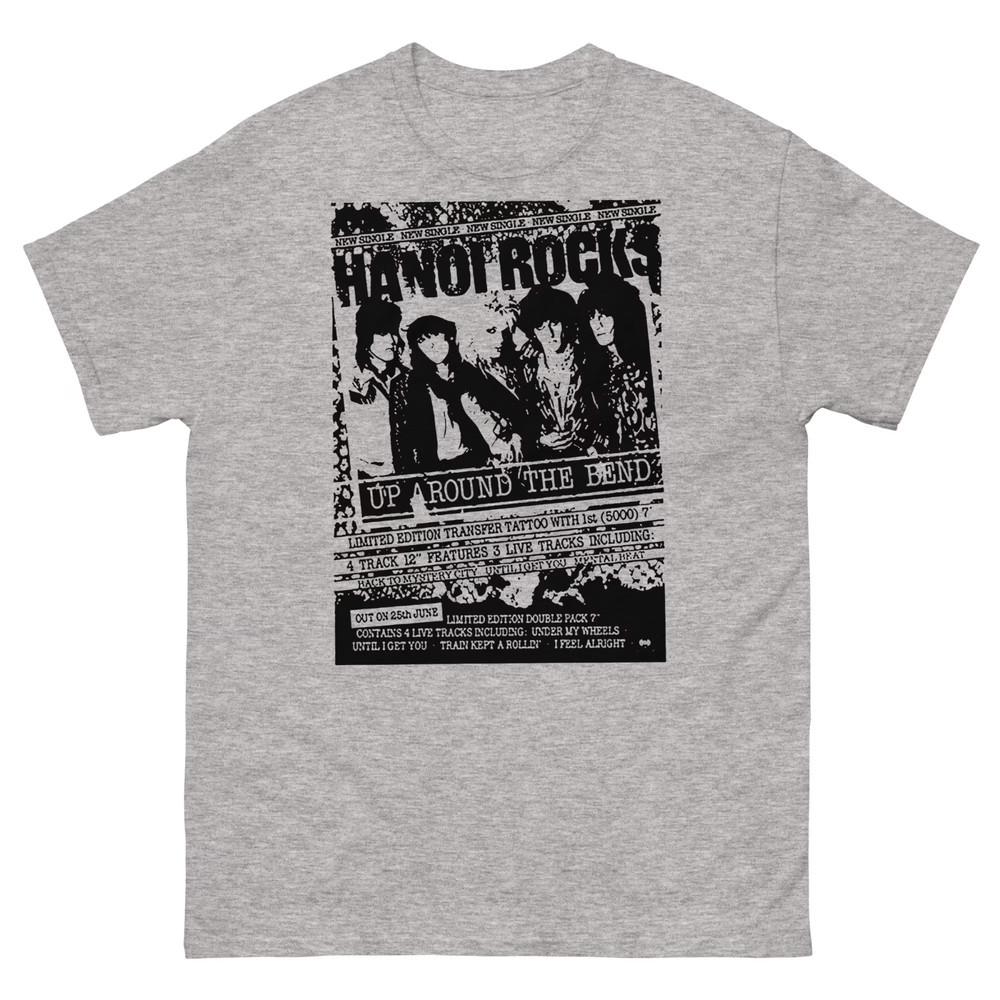 Rare Hanoi Rocks Band in Sport Grey T-shirt All Size S to 5XL NZ281 Unisex T-Shirt XXL
