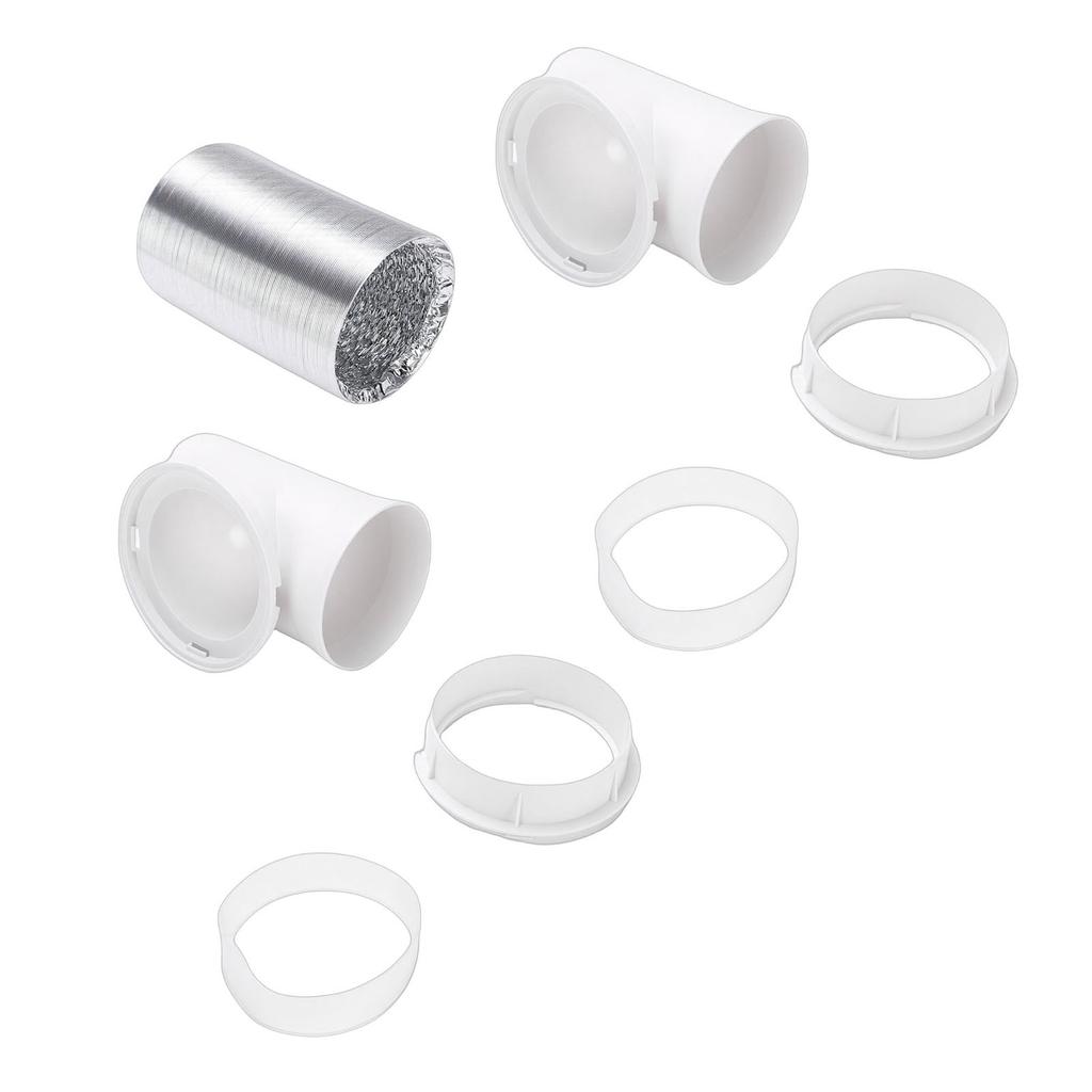 Dryer Vent Hose Kit Indoor 90 Degree Elbow Connector Duct Adapter Vacuum Hose Attachment for Tight Space