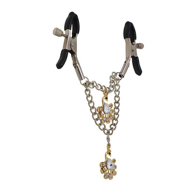 Sexy Nipple Clamp Labia Clip Combination Suit Breast Bell Pendant Adult Sex Tools Couple Passion Alternative Passion