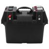 Backup Battery Box Power Center Portable Marine Accessary with Voltmeter for Car RV Yacht Ship 12V