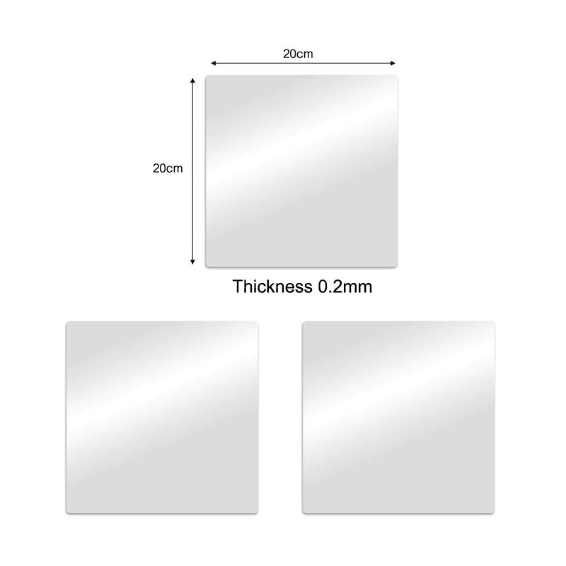 8 Stück 20X20Cm / 30X30Cm Acryl Flexible Spiegelfolien / Selbstklebende Türspiegel-Fliesen / Zuschneidbarer Wandmontierter Spiegel-Stic