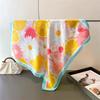 Luxury Floral Printed Square Scarf For Women Imitation Silk Scarves Bandanas Hijab Neckerchief Elegant Shawl Wraps