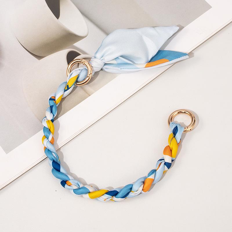 Evelyn Silk Scarf Woven Handbag Strap Chain - High-End Replacement Accessory