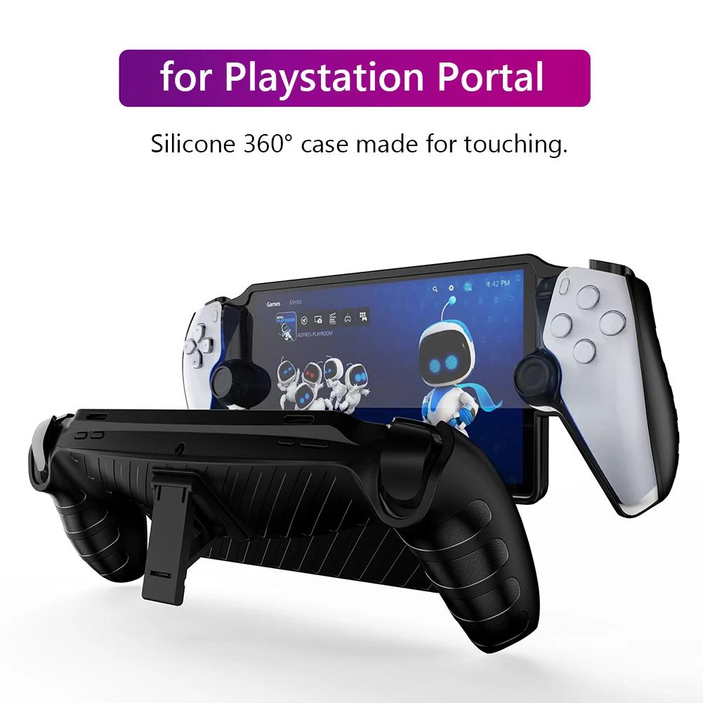 Für Playstation Portal Gaming Konsole Controller Schutzhülle Case mit Ständer TPU Hülle Skin Spiel Maschine Griff Schale Case