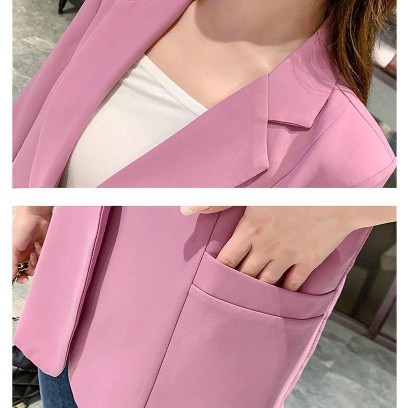 Mellanlångärmad chiffongblazer för dam, kort, smal, figursmickrande, solskyddskläder, tunn, temperamentfull kavaj för dam, långärmad tunn jacka