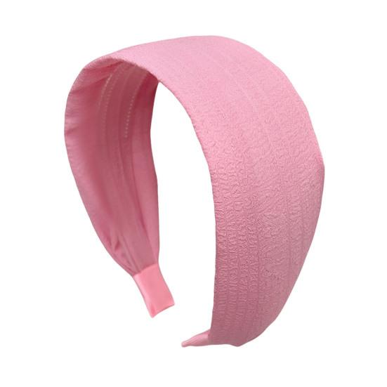 

Headband Soft Fabric Wide-Brimmed Design Breathable Linen Hair Hoop Face Shaping розовый
