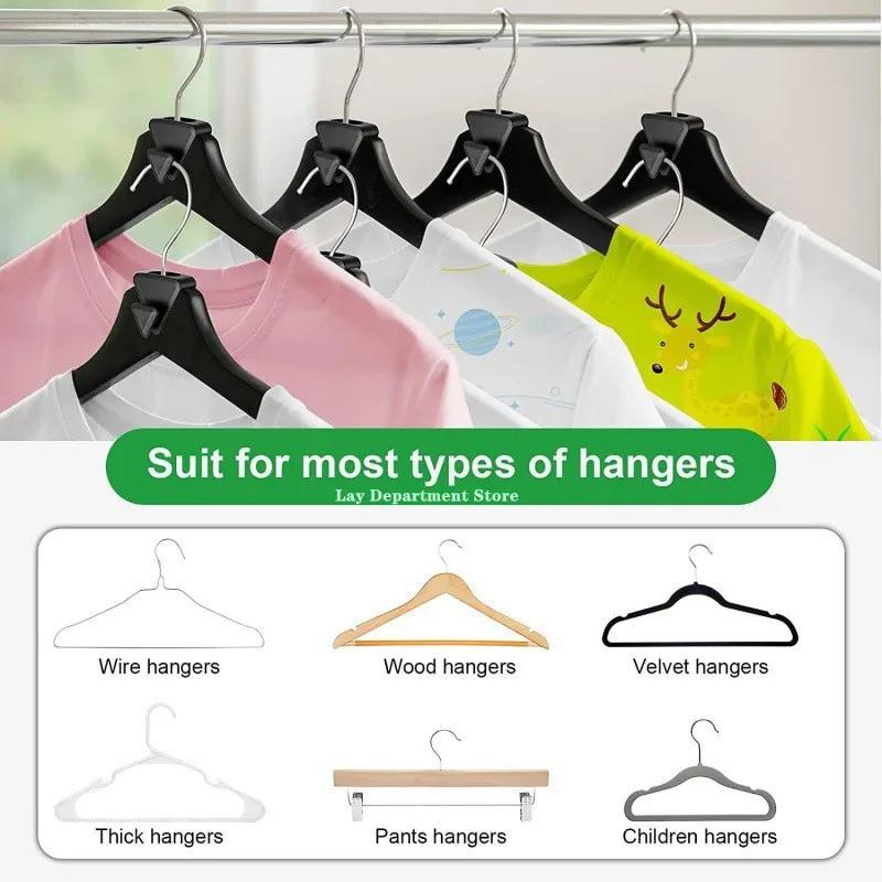 Triangles Clothes Hanger Connector Hooks Closet Clothes Hooks Rack Space Saving Cascading Plastic Wardrobe Coat Organizer Holder